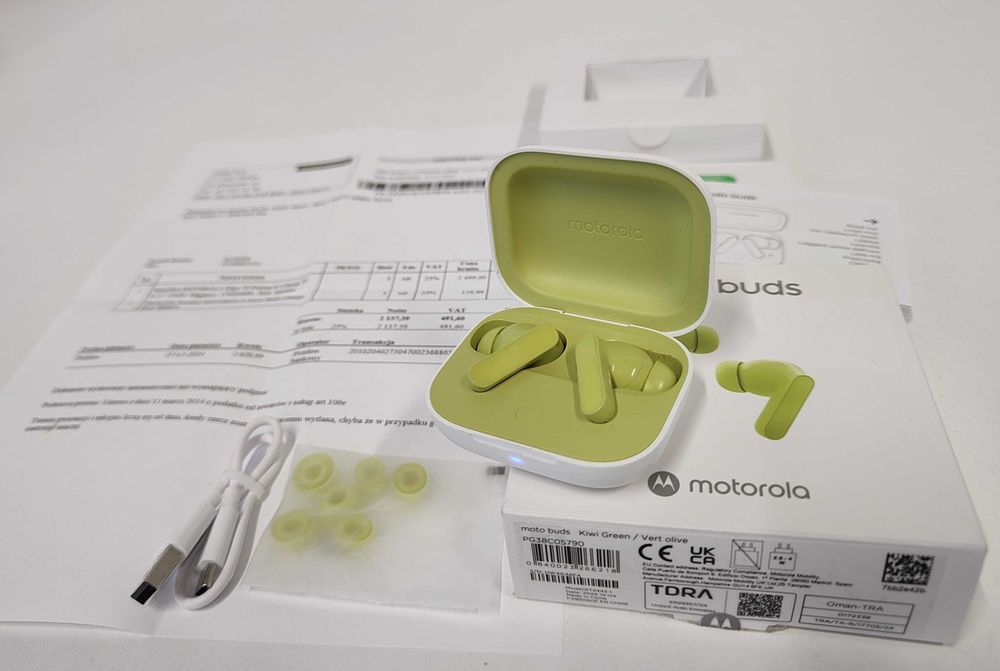 Słuchawki Motorola Moto Buds | Kiwi Green | Gwarancja | Komplet