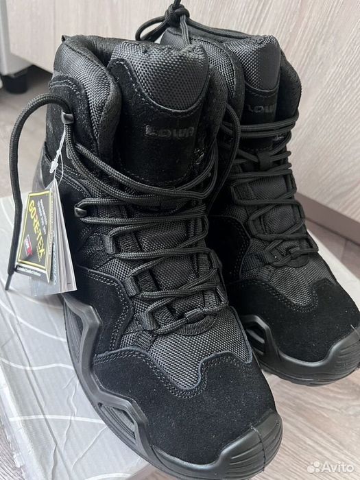 LOWA Zephyr GTX MID TF Black Gore-Tex | Тактичні черевики | Військові берці | Трекінгове взуття | 40-45