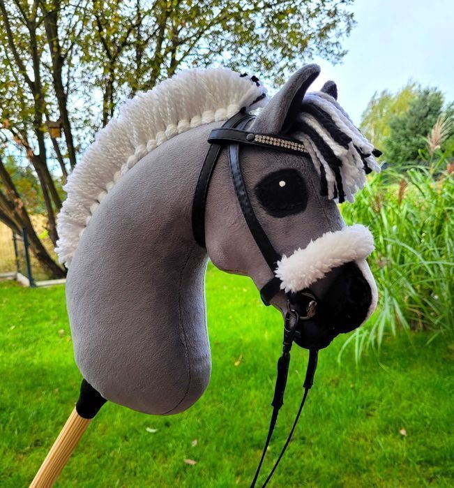 Konik Hobby Horse Fiord A4 ręcznie szyty z minky,zestaw z ogłowiem#145