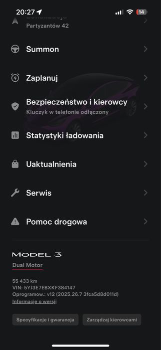 Tesla 3 performance cesja lub wykupsantander autopilot internet europa
