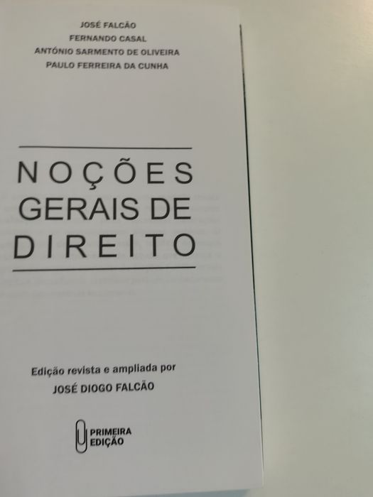 Noções Gerais de Direito, de José Falcão