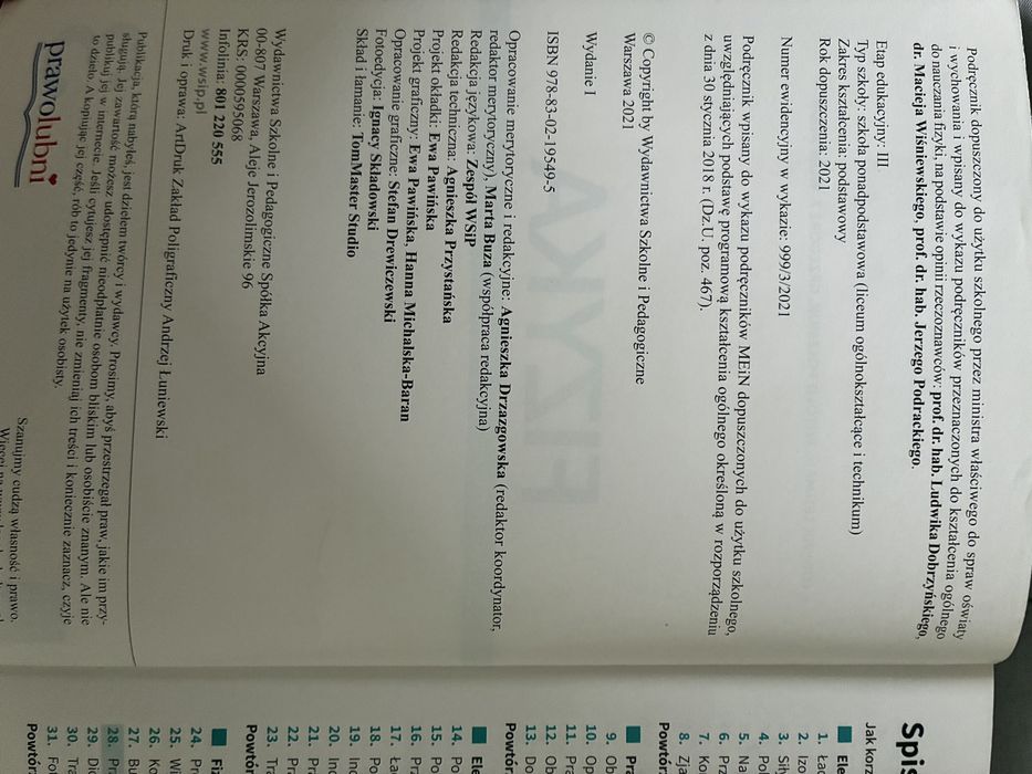 Podręcznik do fizyki 3 zakres podstawowy