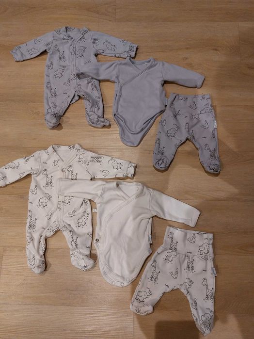 Ubranka 35 szt rozm. 50 dla wcześniaka chłopca, wyprawka + GRATIS