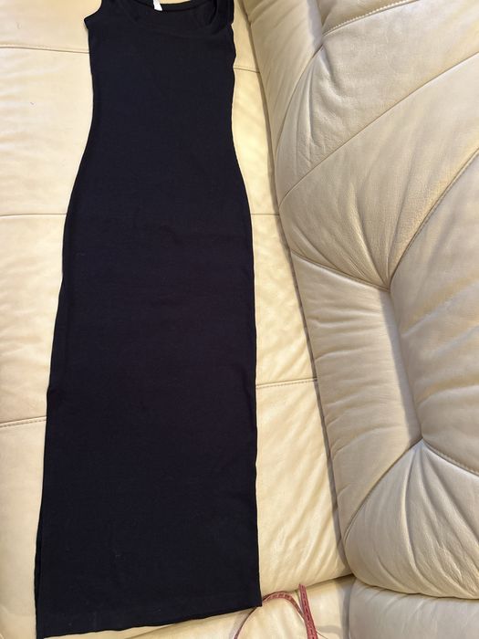 Zara плаття довге Skims, в рубчик