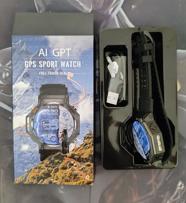 Relógio smartwatch com GPS,ai gpt, luz led *Novo*