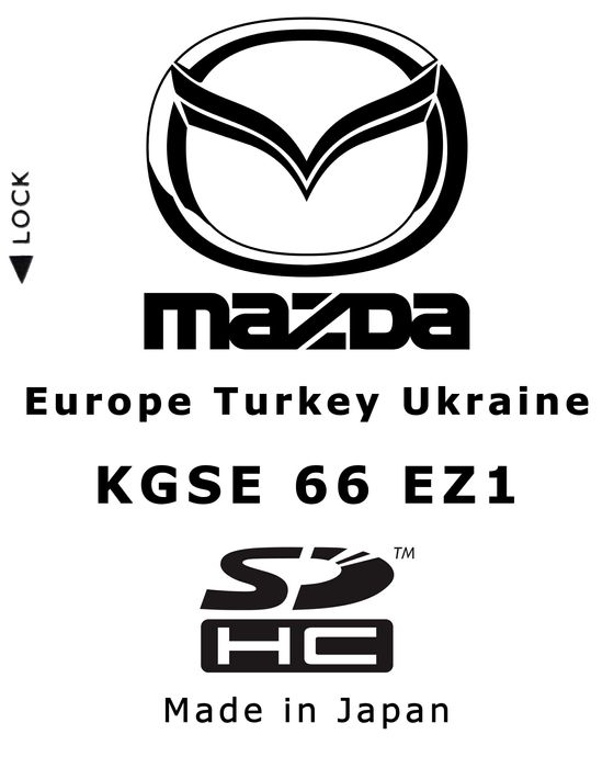 Карта навигации SD Украина Европа 2025 Mazda 2 3 6 MX-5 CX-3 CX-5 CX-9