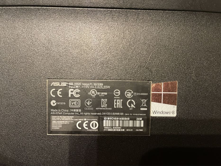 Portatil Asus satellite x552 c notebook pc