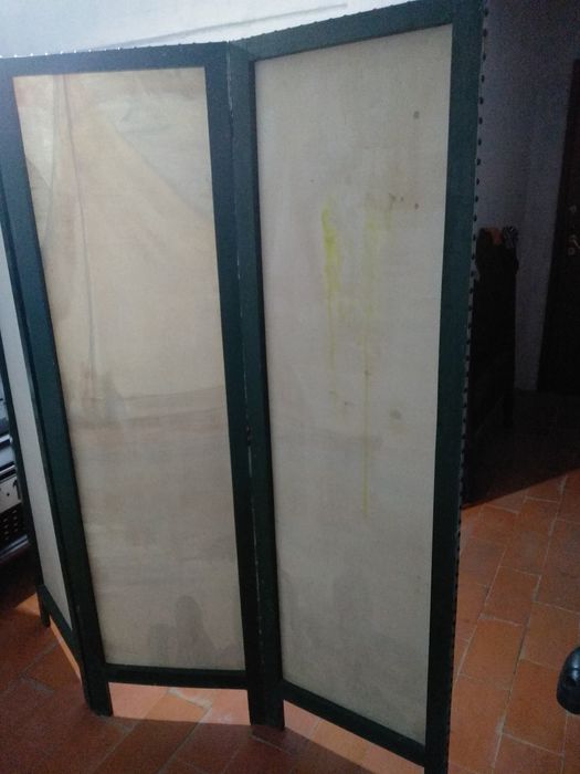 Biombo com pintura a óleo