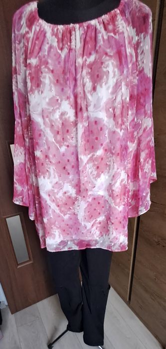 Elegancka bluzka z halką  do każdej stylizacji 7xl