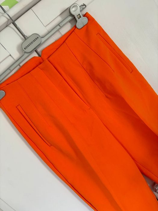 Orange wysoki stan na kant chonos chinosy garniturowe wloskie