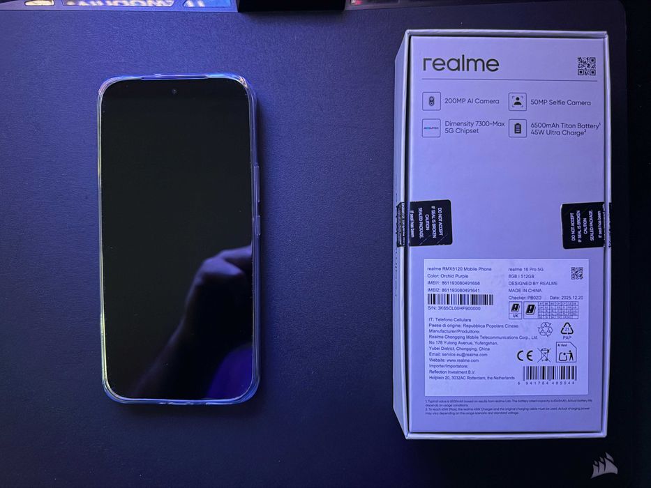 Telefon Realme 16 Pro 5G Fioletowy 8GB/512GB - IGŁA!