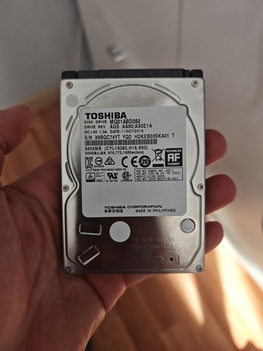 Dysk twardy TOSHIBA 500GB 2.5"