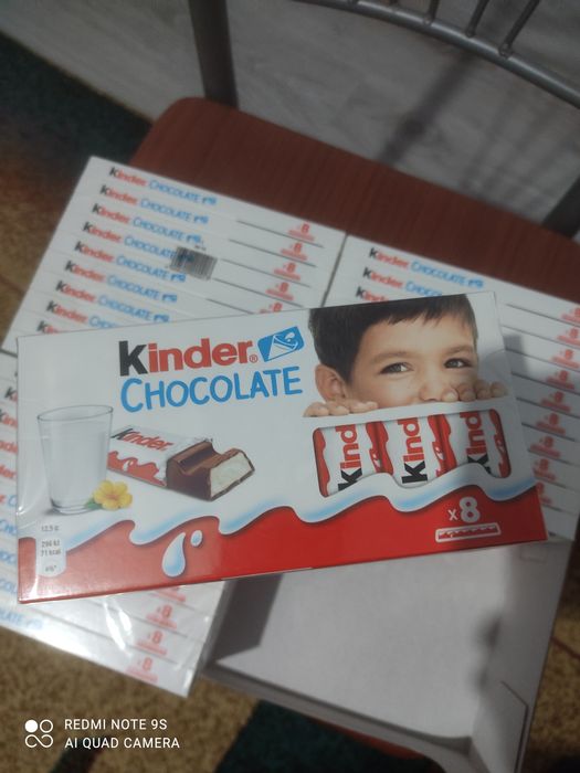 Продам кіндер шоколад Т-8 (100гр),та т-4(50гр)