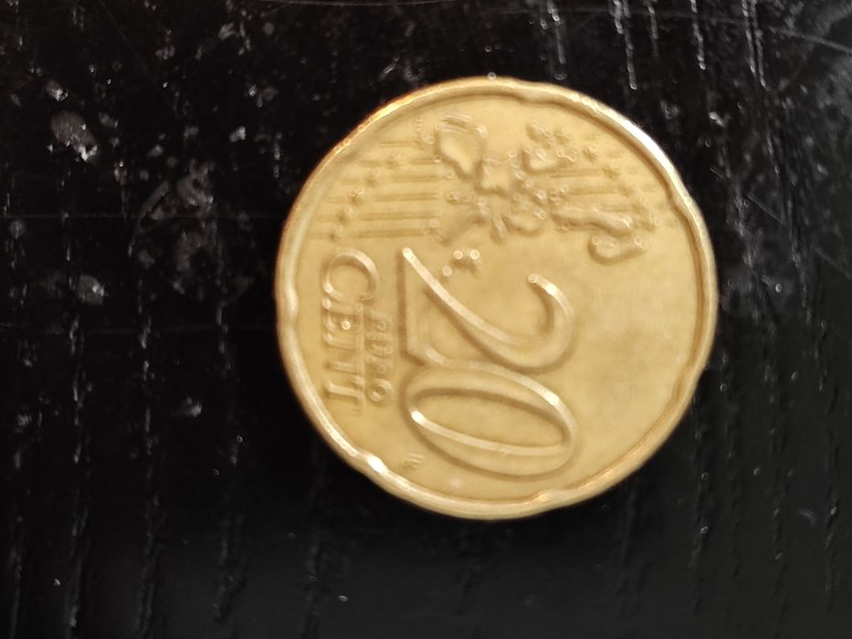 Moeda 20 cêntimos Euro França 1999- Possível erro na data