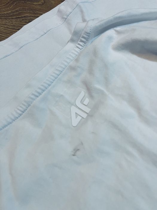 Bialy meski top t-shirt rozm M 4f meski