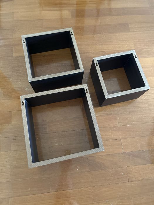 Conjunto de 3 Prateleiras Quadradas