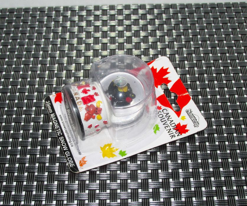 Magnetic Snow Globe Canadian Souvenir Snowcap
