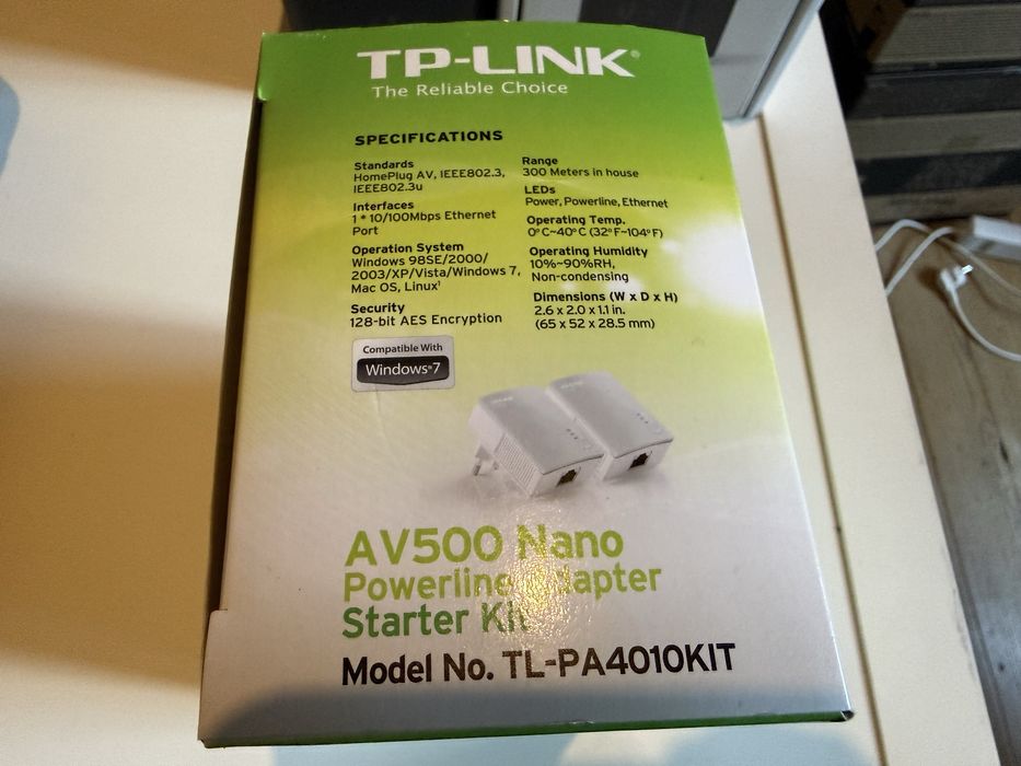 Extensor de Rede por Linha Elétrica TP-Link AV500 Nano