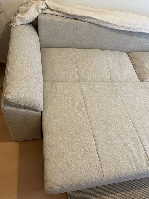 Sofá cama bege NOVO