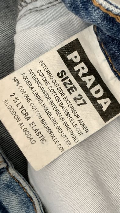 Jeansy damskie Prada Milano 27 niebieskie cudo