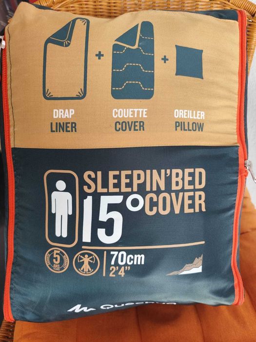 Edredão Quechua Sleepin'bed para campismo ou cama extra