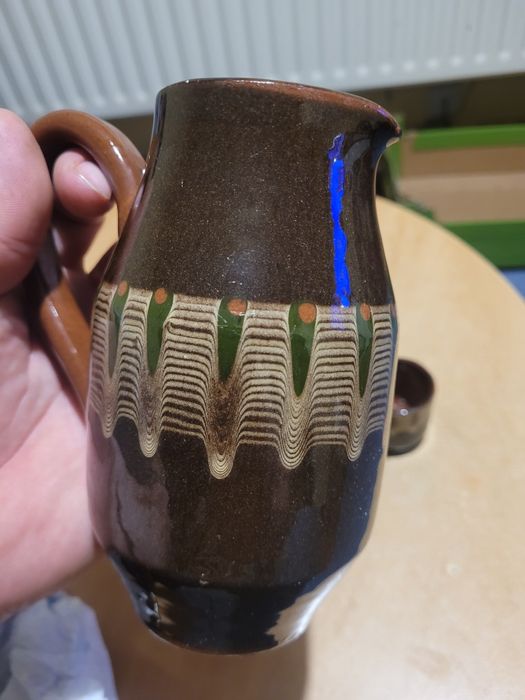 Tradycyjna Bułgarska Ceramika zestaw do serwowania Rakii