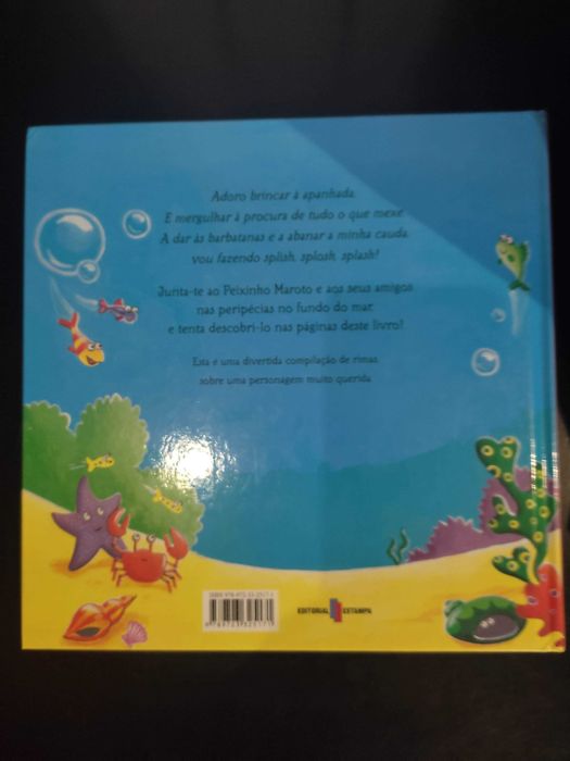 Livro infantil "O peixinho maroto e os seus amigos"