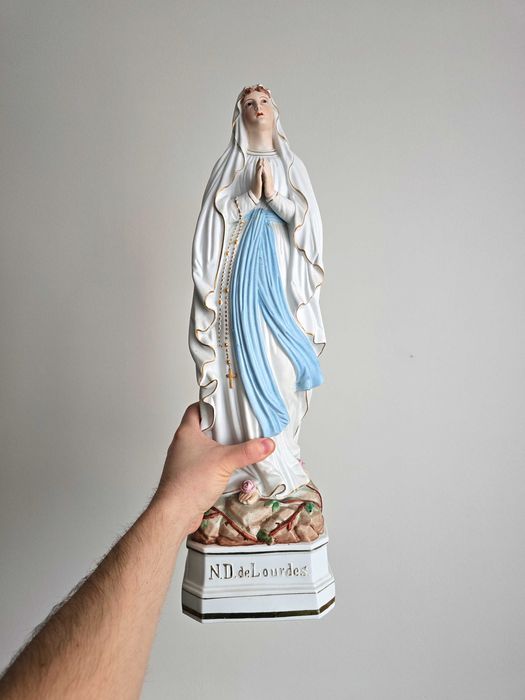Matka Boża Lourdes 54 cm biskwit