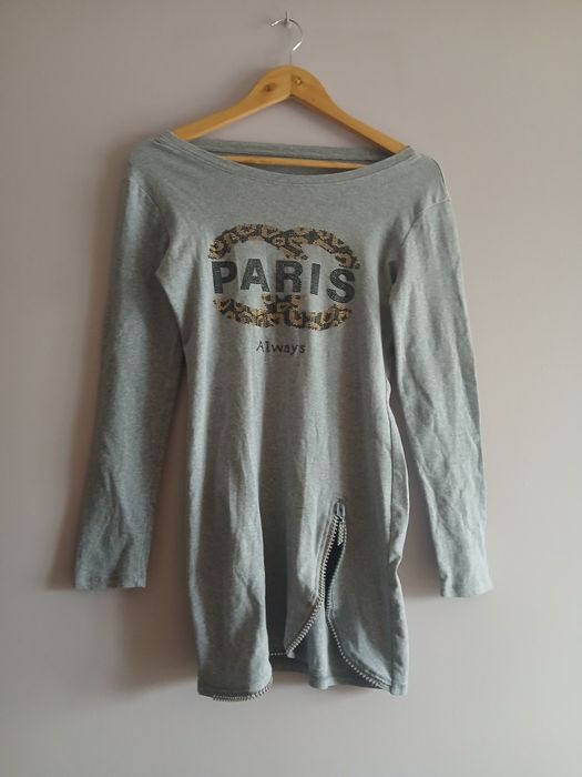Szara bluzka tunika Paris S/M