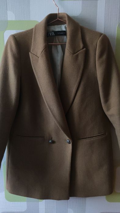 Zara пиджак женский шерстяной S-XS