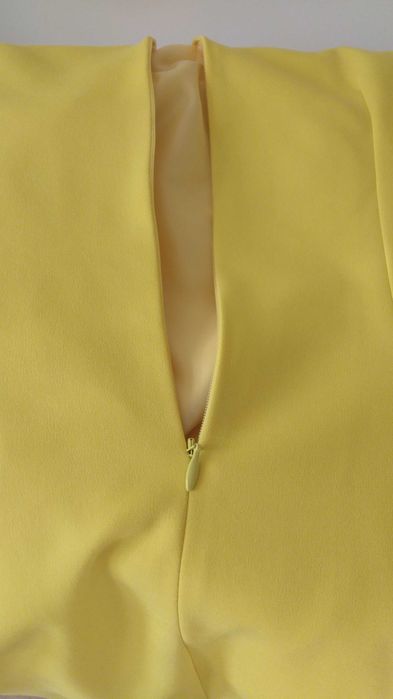 sukienka żółta, dopasowana, 38, MOHITO