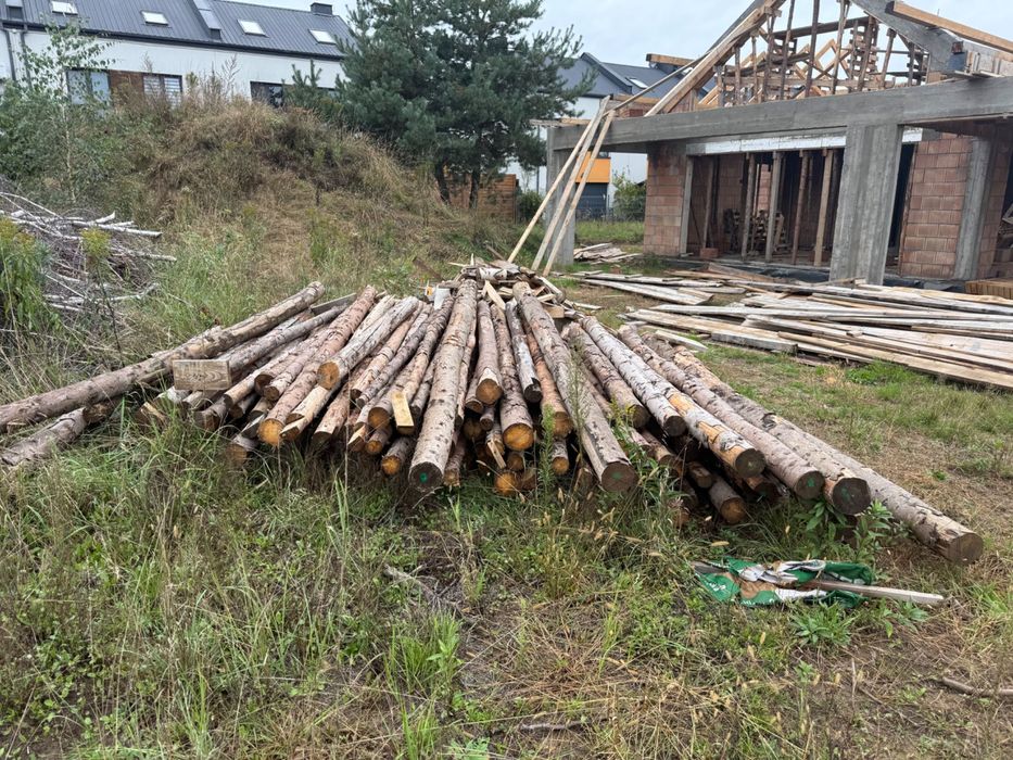 Stemple budowlane drewniane + pustaki leier 25