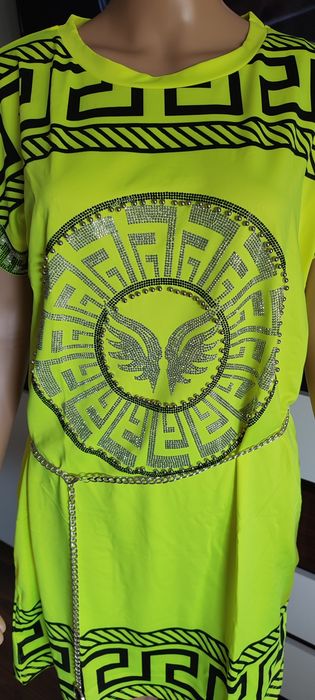 Sukienka neon cyrkonie Tatu
