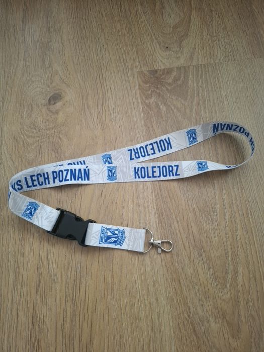 Smycz do kluczy, gadżet piłka nożna,Lech Poznań, Kolejorz