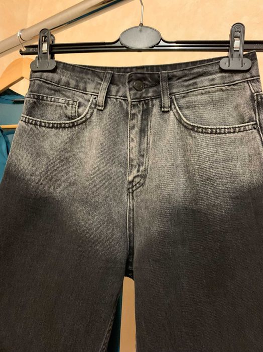 Джинси, джинси жіночі, широкі чорні джинси, джинси з ефектом омбре