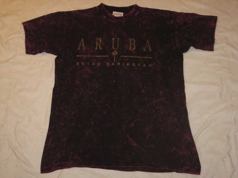T-shirt koszulka Aruba Caribbean Karaiby wyspa palma oldschool vintage
