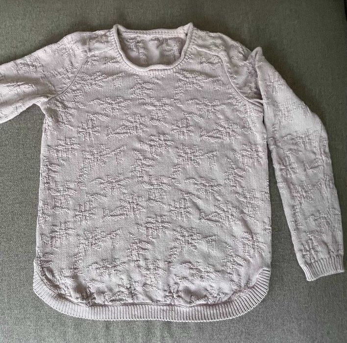 Жіночий бавовняний светр світлорожевий розмір L для вагітних