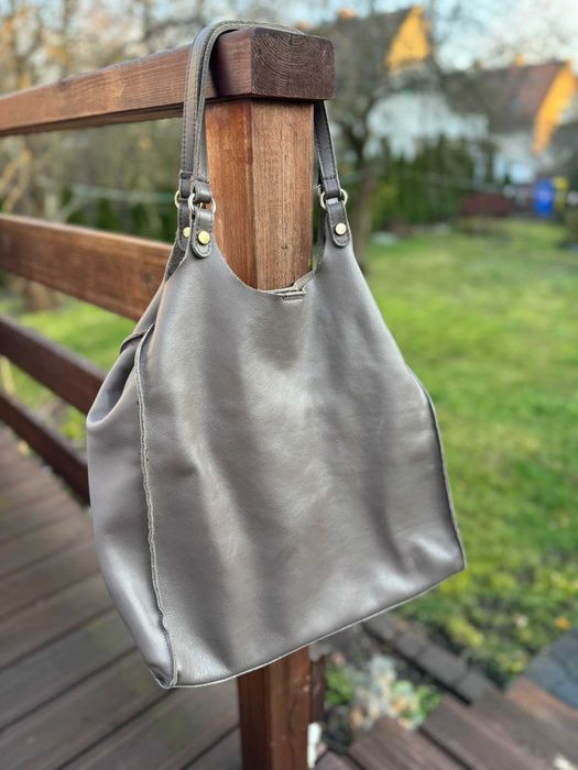skórzany worek shopper bag Real Leather