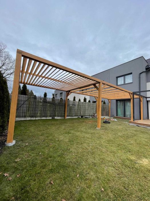 Drewniana pergola, zadaszenie tarasu, wiata, altana PRODUCENT
