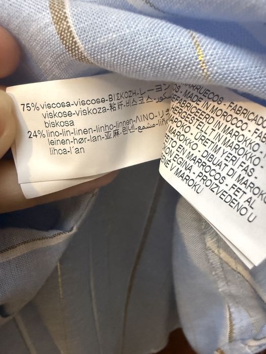 Zara oversizowa koszula z dodatkiem lnu roz. XS S