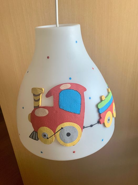 Lampa wisząca dziecięca pociąg