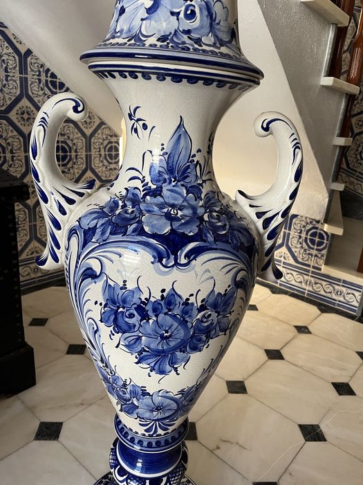 Jarrão de chão F. NEVES 115 cm pintado a mão