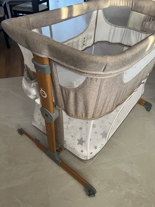 łóżeczko dostawne momi smart bed beżowe 4w1