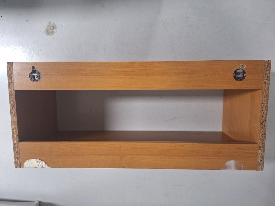 Półka drewniana zawieszona brązowa