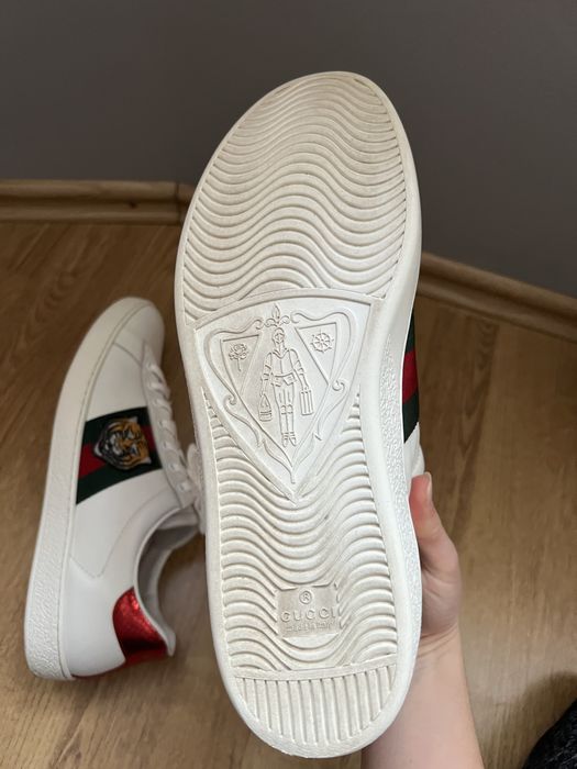 Buty gucci ace tiger skórzane męskie tenisówki