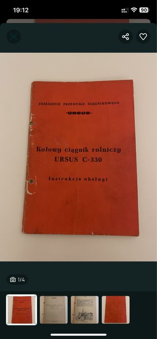 Instrukcja obsługi kołowy ciągnik rolniczy URSUS C-330 wydanie 1976