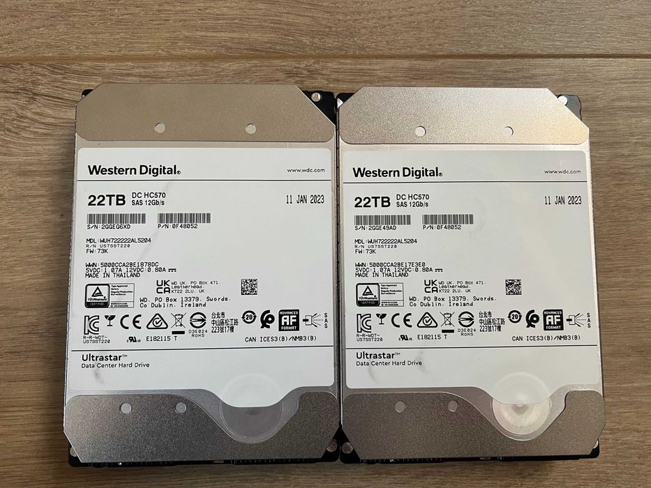 Dysk HDD Western Digital 22TB SAS DC HC570 0F48052 WUH722222AL5204