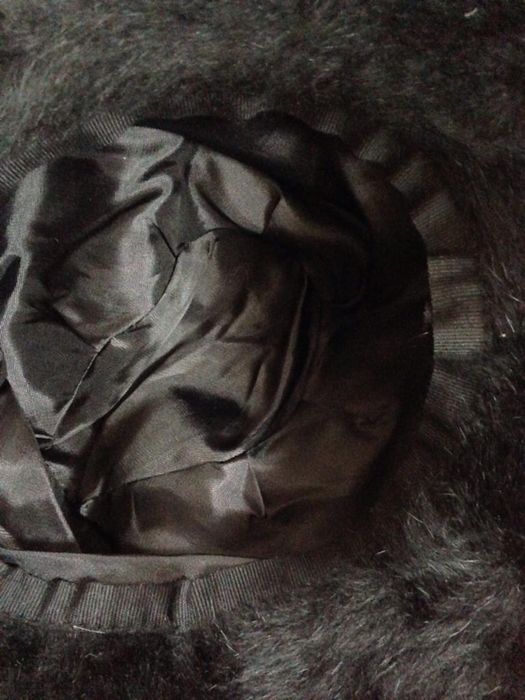 Czarny ciepły kapelusz - rozm. 56 cm