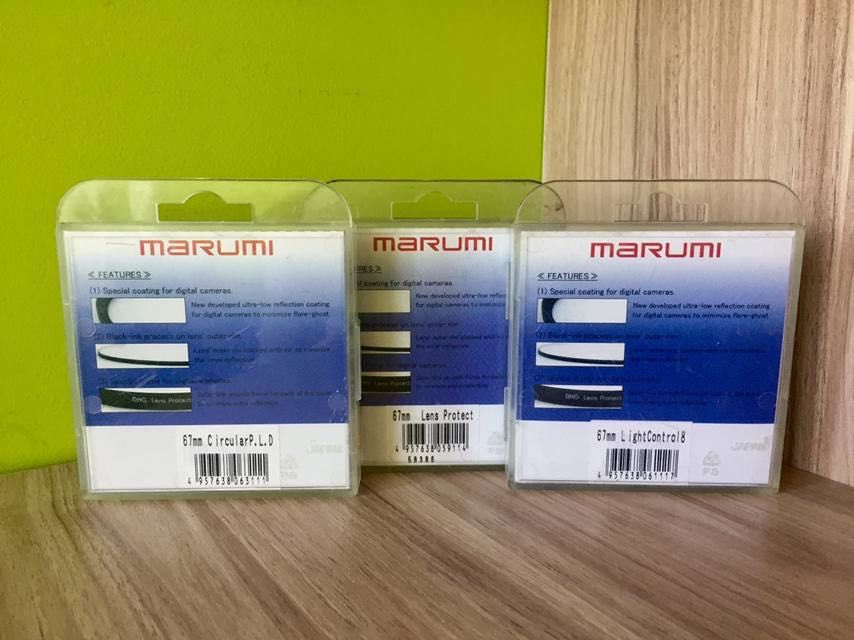 Лот фільтрів Marumi 67 mm:Lens Protect/Light Control-8/ Circular PL(D)