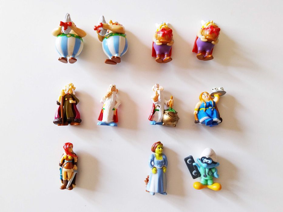 11 bonecos ASTERIX, SHREK e ESTRUNFES plástico | lote ou venda a vulso